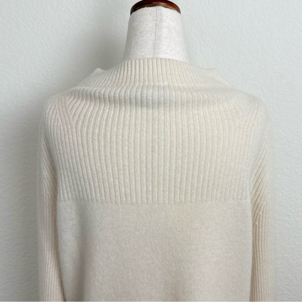 Sundance Cashmere High Neck Cream Sweater - Picture 7 of 12